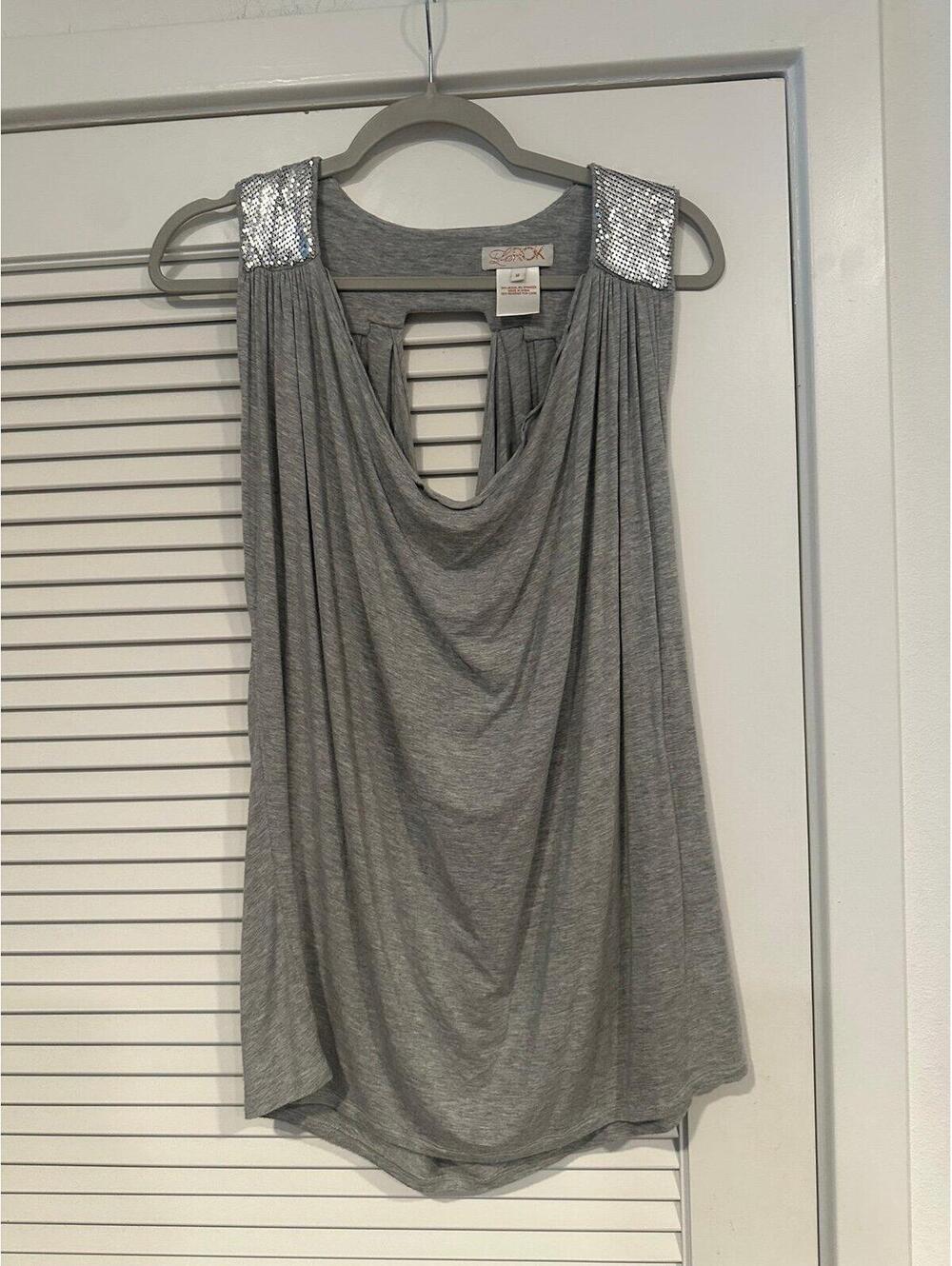 La Rok Grey Chain Top